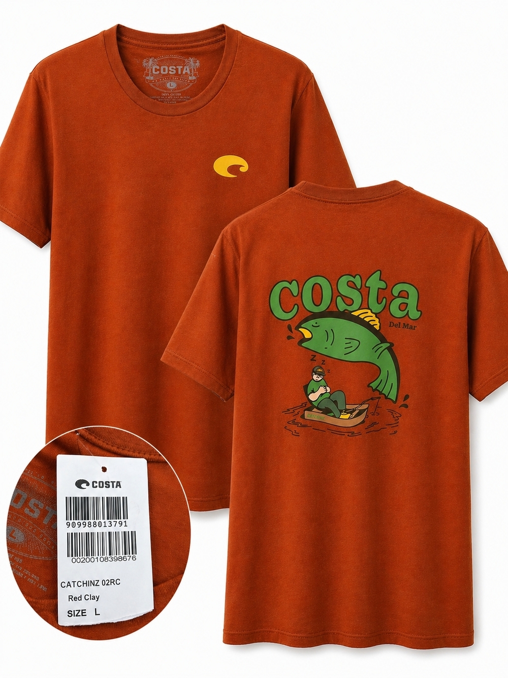 Costa Red Clay 'Catchinz' Graphic Short-Sleeve T-Shirt